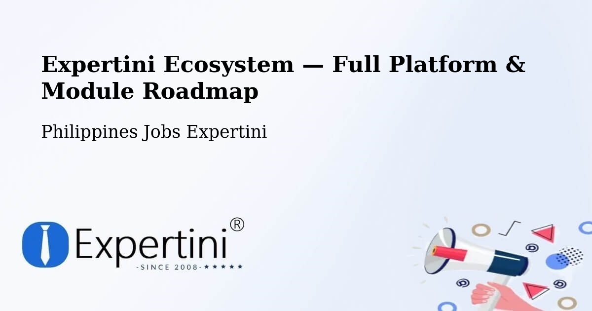 Expertini Ecosystem — Full Platform & Module Roadmap – Leyte
